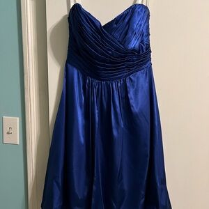 Elegant Blue Strapless Dress, B2 brand size 4